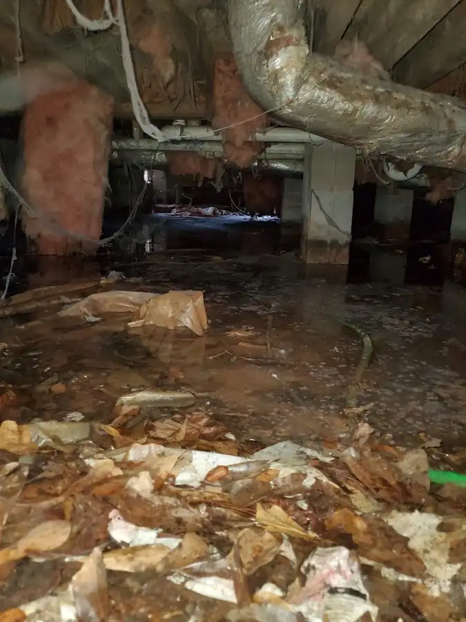 Crawl space flood assessment for Commercial Water Damage Restoration in North Lebanon